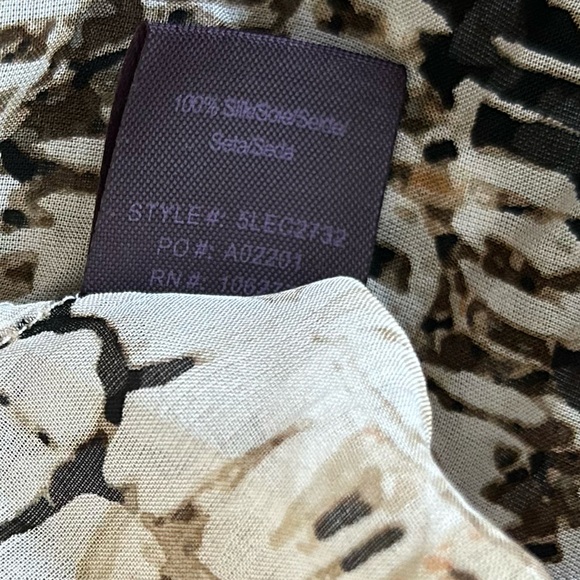 Hale Bob Shrivana Chiffon Animal Print Top 100% Silk - size M - Picture 9 of 11